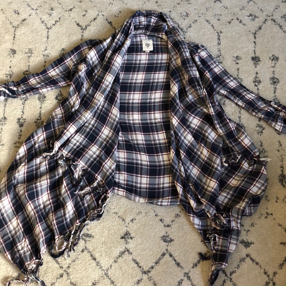 Brand new Billabong open plaid cardigan kimono